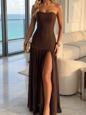 NWT REVOLVE Australia SHOWPO Joycelyn fit flare corset dress sheer skirt US 10